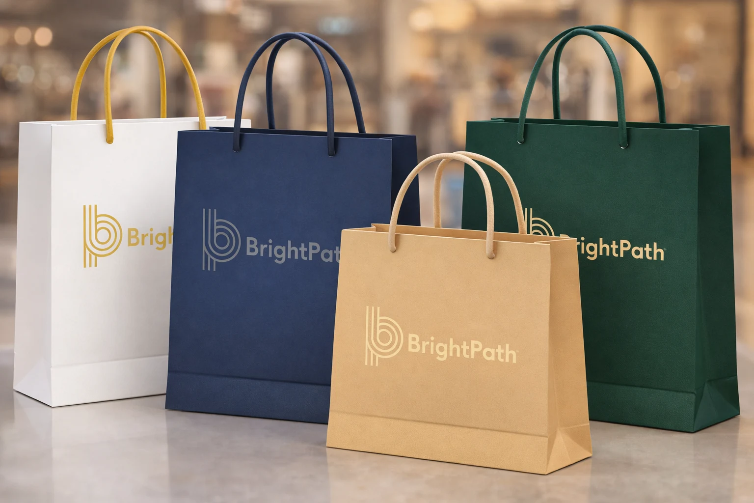 Branded shopping bags